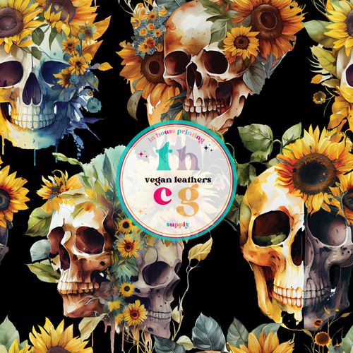 BBB025 Floral Sunflowers and Skulls