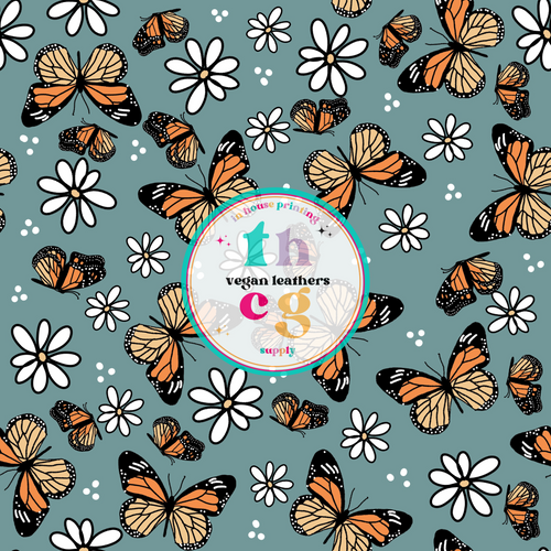 BF004 Daisy Monarch Butterfly