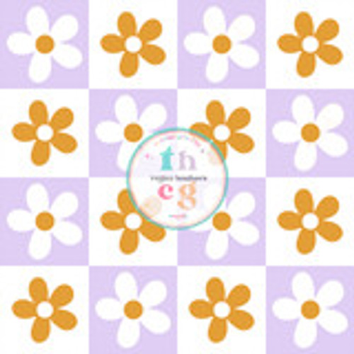 RR242 Checker Floral Lilac