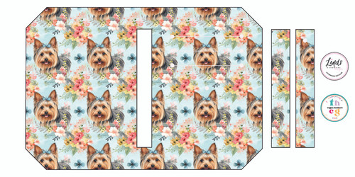 Cut and Sew - Pocket Pal THCG088 Yorkie Florals