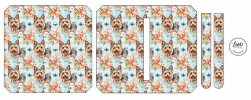 Cut and Sew - Purse Pal THCG088 Yorkie Florals