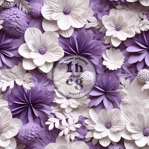 THCG246 3D Flowers Purple