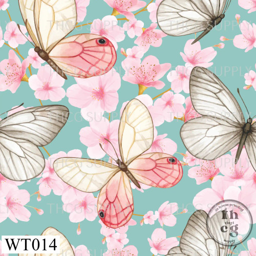 WT014 Butterflies Blossoms