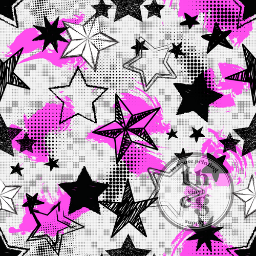 SUD194 Pixel Star Pink