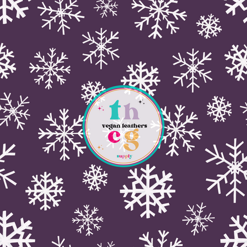 CR682 Snowflakes on Dark Purple