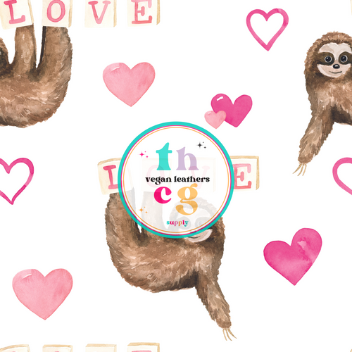 CR808 Sloths with Pink Hearts
