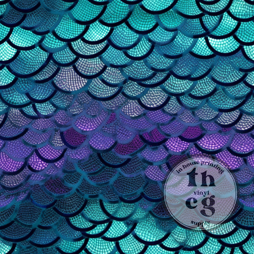 QB051 Purple and Teal Mermaid scales