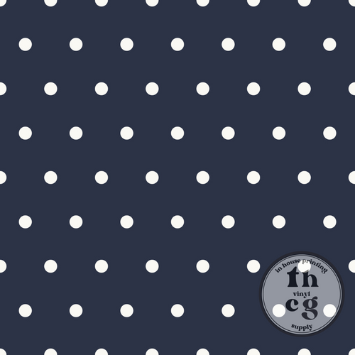 CR1170 Farm and Meadow Polka Dot Dark Navy Blue