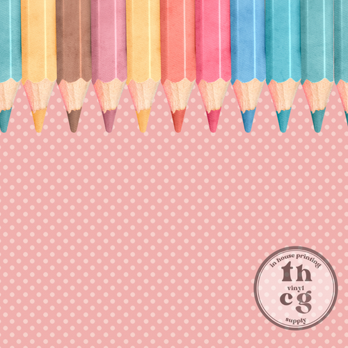 HC002 - Pencil Polka Dot Pink