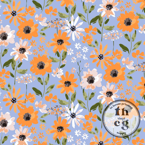 AF044 Western Desert Prairie Floral Corn Flower Blue