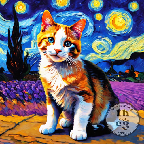 Panel - HC015 Van Gogh Cat