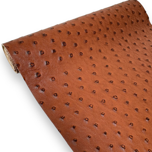 Faux Ostrich Pu Leather #3 Brown Roll