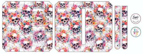 Cut and Sew - Purse Pal PPD079 Skull Flower