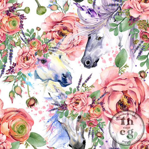 #762 Horse Florals
