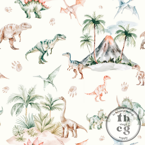 QB220 Watercolor Dinos