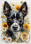 Journal Panel - BK108 Sunflower Black Dog