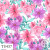 TS437 Pink Florals White