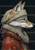 Journal Panel - J923 Anthro Wolves A6 Size on Canvas