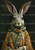 Retail Journal Panel -J901 Anthro Rabbit A5 Size on Canvas
