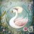 Panel -  Spring Woodland Crystal Balls Swan
