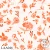 LAA046 Ditsy autumn blooms cream and orange