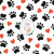 #1521 I love you paw prints