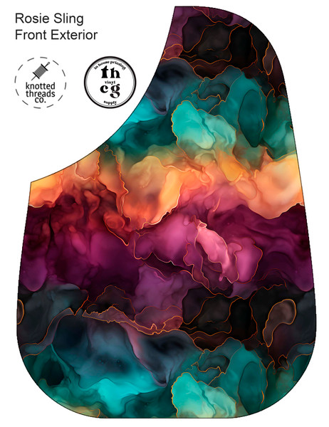 Cut and Sew - Rosie Sling Panel THCG113- Alcohol Ink #13