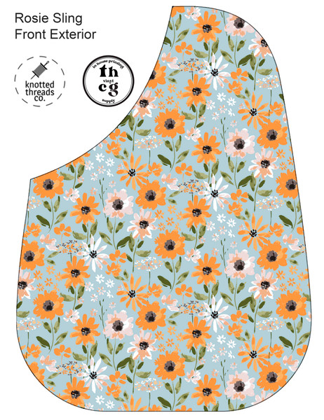 Cut and Sew - Rosie Sling Panel AF043 Western Desert Prairie Floral Boho