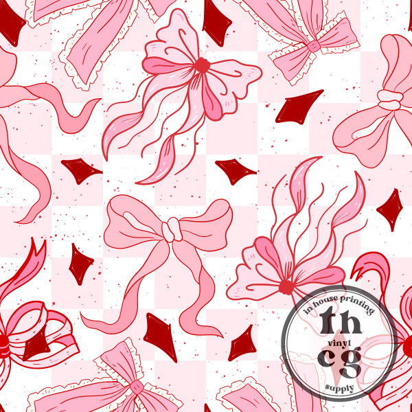 BBG124 Coquette Bows - Checkered