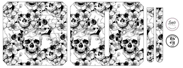 Cut and Sew - Purse Pal Thcg739 White Skulls