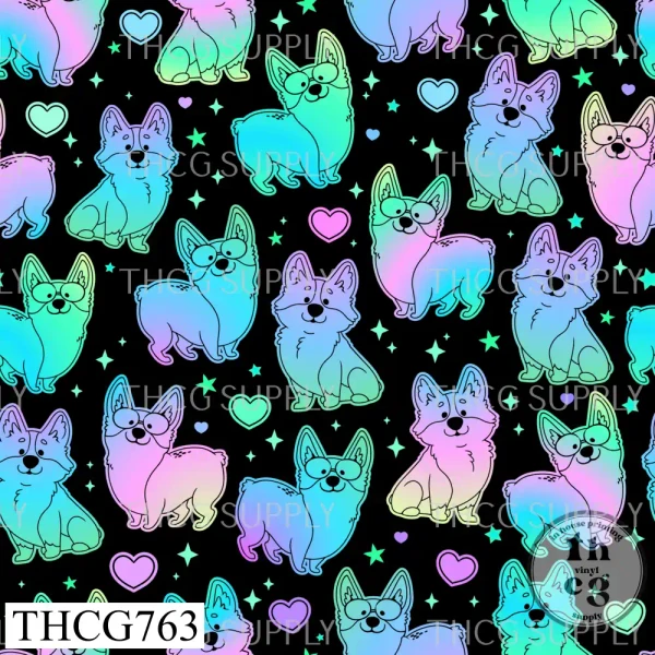 Thcg763 Neon Corgi