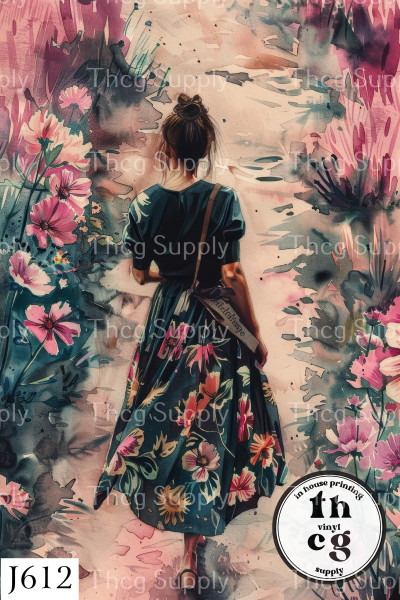 Journal Panel - J612 Girl in Dress