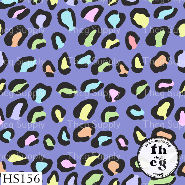 HS156 Leopard Purple Rainbow