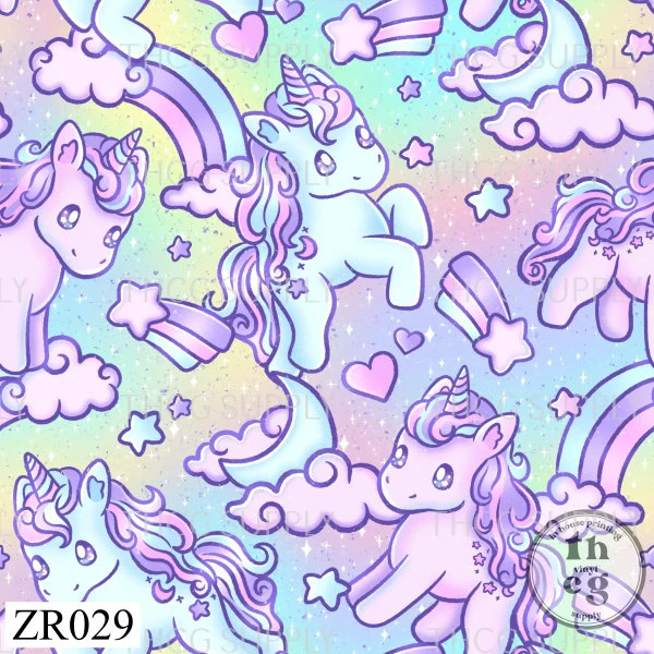 ZR029 Dreamy Unicorns Rainbow