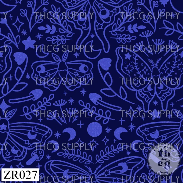 ZR027 Mystical Moths Navy