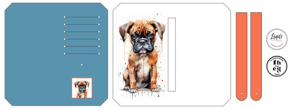 Cut and Sew - Purse Pal ZD Cute Dog Boxer