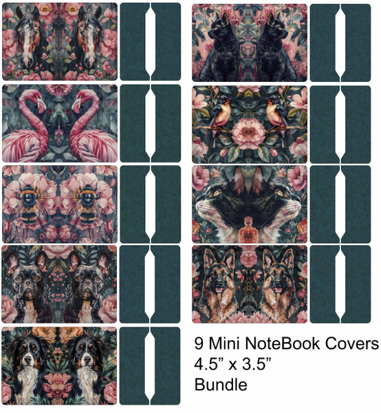 Cut and Sew - Mini Notebook - Botanical Illusion Bundle