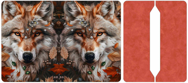 Cut and Sew - Mini Notebook Cover  - J18 Autumn Wolf Gem
