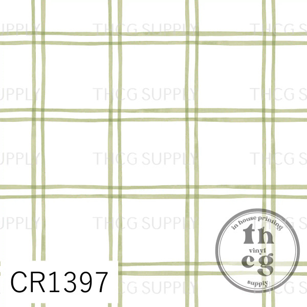 CR1397 Wildflower Fields Plaid Small Green