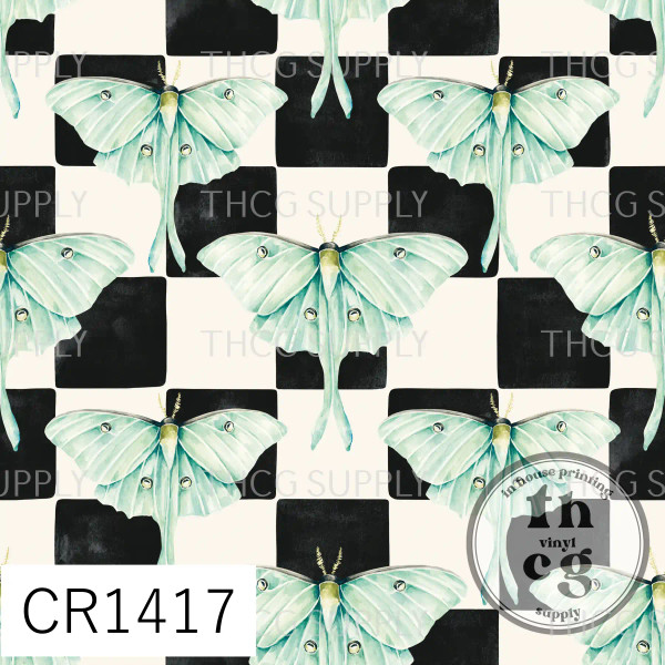CR1417 Moonlit Hollow LunaMoth Checkered
