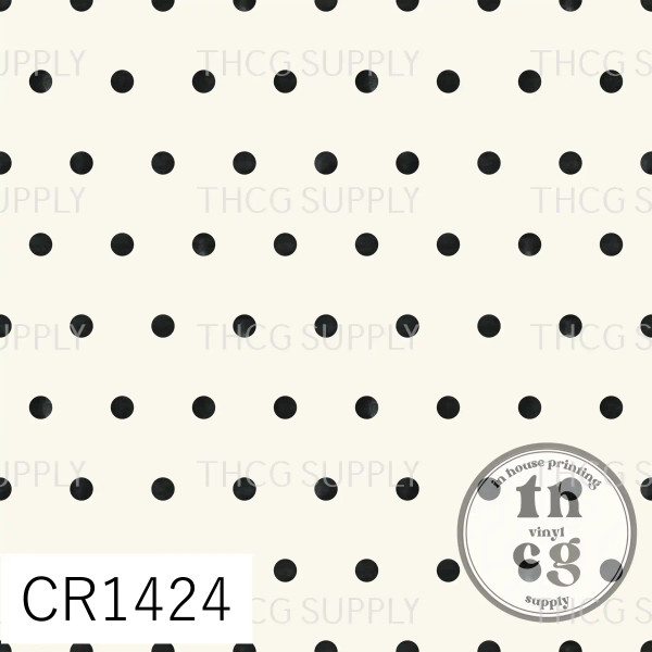 CR1424 Moonlit Hollow Polka Dot Black Cream