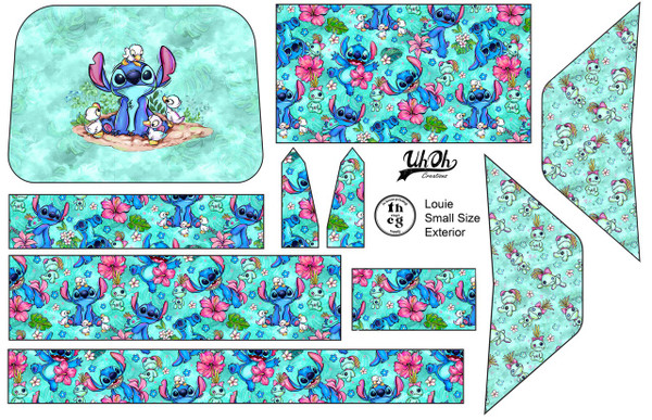 Cut and Sew - Louie Template MAM030 Blue Alien Blue
