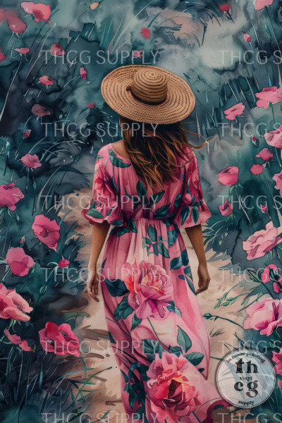 Journal Panel - J794 Girl on a walk