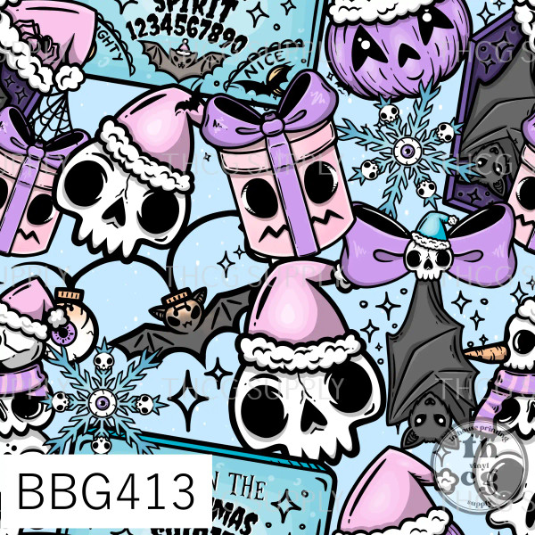 BBG413 Spooky Xmas Blue