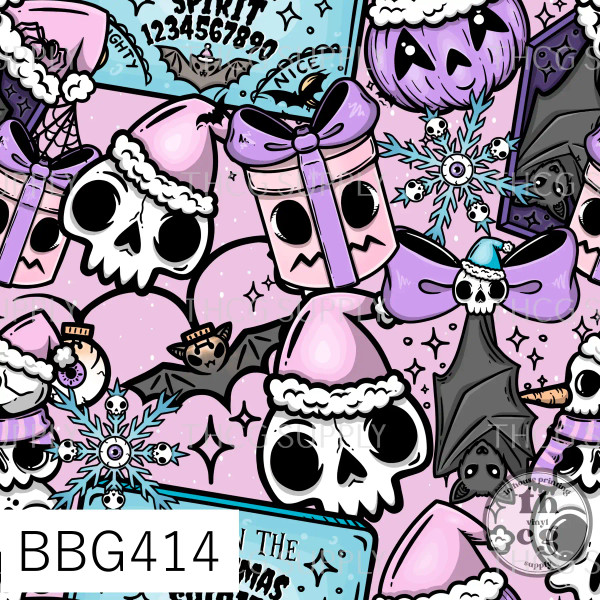 BBG414 Spooky Xmas pink