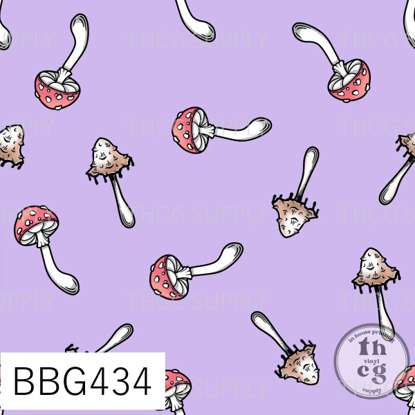 BBG434 Whimsical Mushroom Cord Purple
