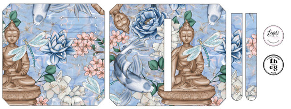 Cut and Sew - Purse Pal THCG1313 Budda Koi Cut and Sew - Purse Pal THCG1313 Budda Koi