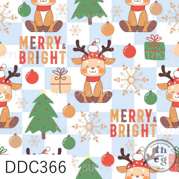 DDC366 Merry Christmas Blue