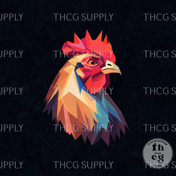 Panel - Geometric Rooster