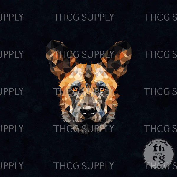 Panel - Geometric African Wild Dog